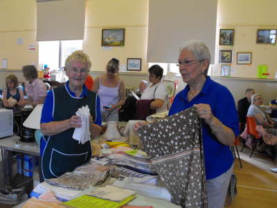 Nancy Muir and Mary Hogg were in charge of the linen department