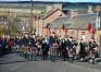 Alyth & District Pipe Band led the parade from Alyth Parish Church to the War Memorial [image by DH Todd]