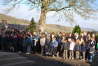 Children from local youth organisations at the War Memorial [image by DH Todd]