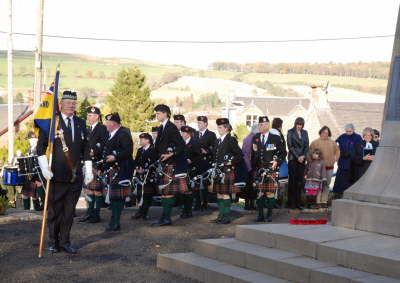 Remembrance at Alyth War Memorial [image by DH Todd]