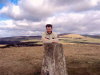 The Revd Gardner at the summit.