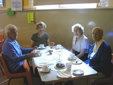 The coffee corner is ever popular.