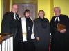 The Revds Bill Ewart (Interim Moderator), Anne Brennan (Dunkeld & Meigle Presbytery Moderator), Sheila Kirk, John Russell (Presbytery Clerk) [image by D.M. Phillips]