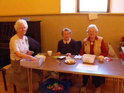 Morag McArthur, Jean McPherson and Emma Robertson aka The Raffle Ladies.