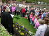 The congregation gathered to mark 50 years of Christian Aid and signify this year's theme of 'Growing a Future' by planting a fruit tree after the morning service.[image by J. O'Brien]