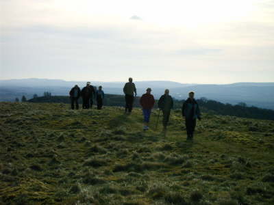 The early morning ascent of Alyth Hill.