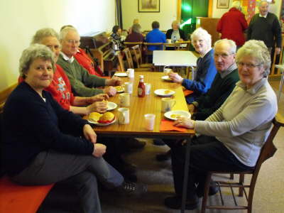 Back to the church for a well earned breakfast!