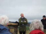 Rev. Mike Erskine on top of Alyth Hill, Easter Sunday 2012