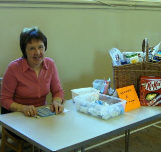 Elasaidh Mollison in charge of the hamper.