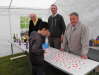 Tombola stall holders, Jim MacFarlane, Stewart Robertson and Danny McKenzie