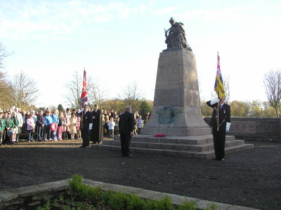 Mr Jim Husband, RBLS Chairman lays a wreath - image by DH Todd, Alyth