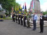 Standard bearers at the Alyth War Memorial