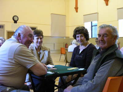 John Robertson (seated right) won the Whist Drive.